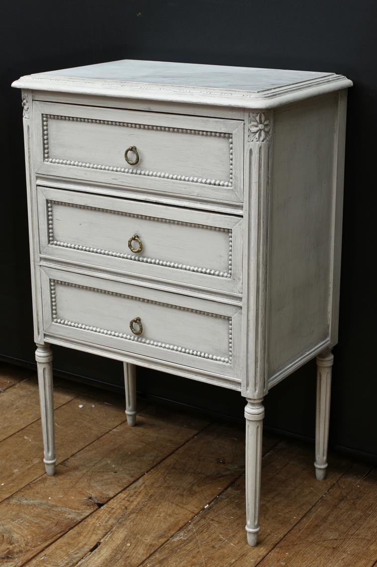 Swedish Bedside with Marble Top